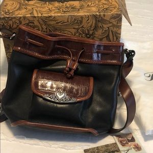 Vintage Brighton crossbody bucket bag